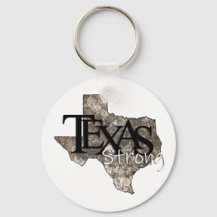 Rustic Texas Strong Keychain