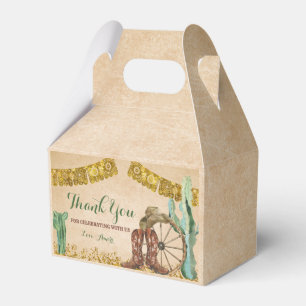 Rustic Texas Western Cowboy Birthday Party Favor Box