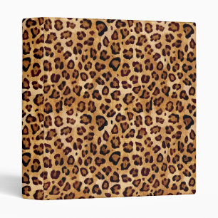 Rustic Texture Leopard Print Binder