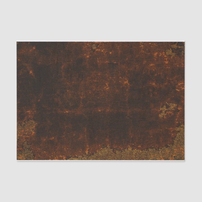 Rustic Texture Vintage Dark Brown Decoupage Tissue Paper (Front)
