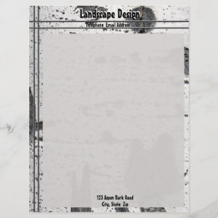 Rustic Texture White Aspen Tree Bark Photograph Letterhead