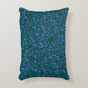Rustic textured wall in burnt cadet blue accent pillow