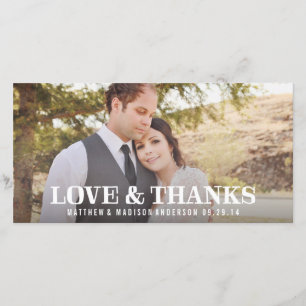 Rustic Thanks   Wedding Thank You Photo Card