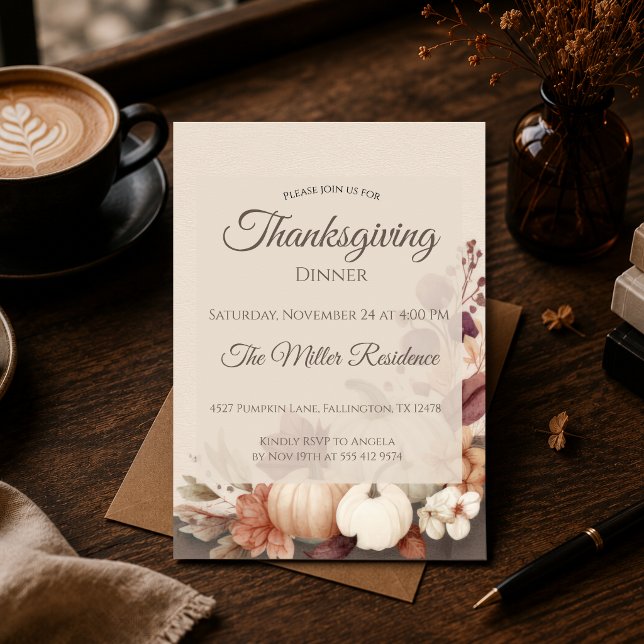 Rustic Thanksgiving Dinner Invitation (Créateur téléchargé)