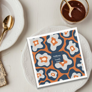 Rustic Thanksgiving Florals Custom Name Napkin