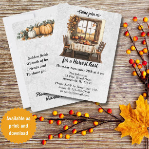 Rustic Thanksgiving Gathering Invitation