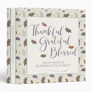 Rustic Thanksgiving Grateful Blessed Autumn Recipe Binder
