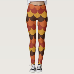Rustic Thanksgiving Holiday Fall Autumn Colourful Leggings