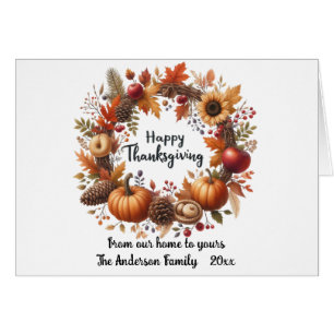 Rustic Thanksgiving Pumpkin Watercolor Autumn