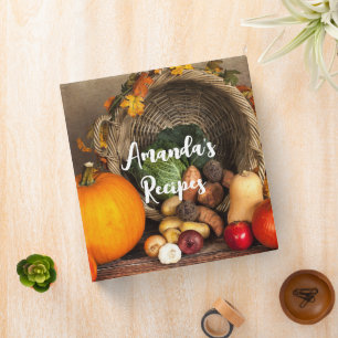 Rustic Thanksgiving Table Bountiful Harvest Binder