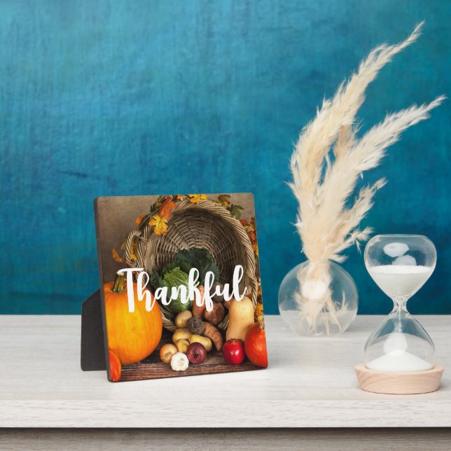 Rustic Thanksgiving Table Bountiful Harvest Plaque (Insitu)