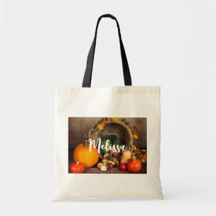 Rustic Thanksgiving Table Bountiful Harvest Tote Bag