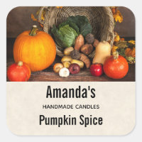 Rustic Thanksgiving Table Pumpkin Candle Biz