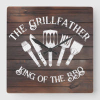 Rustic "The Grillfather: Funny BBQ Gift