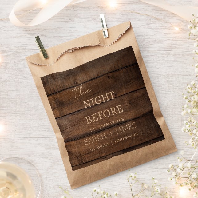 Rustic the Night Before Wedding Party   Favour Bag (Clipped)