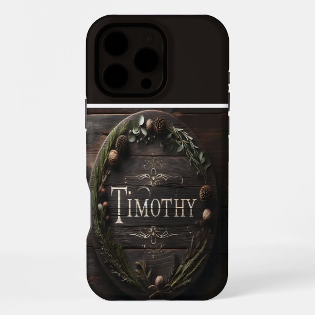 Rustic Timothy Sign iPhone Case (Back)