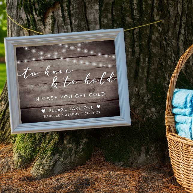 Rustic To Have and To Hold Wedding Sign (Rustic To Have and To Hold Wedding Sign)