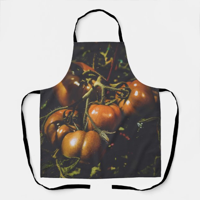 Rustic Tomatoes Vintage Farmhouse Chef Botanical Apron (Front)