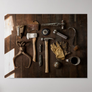 Rustic Tools Poster