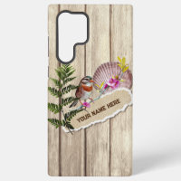 Rustic Torn Paper Wood Oil Paint Personalize Name