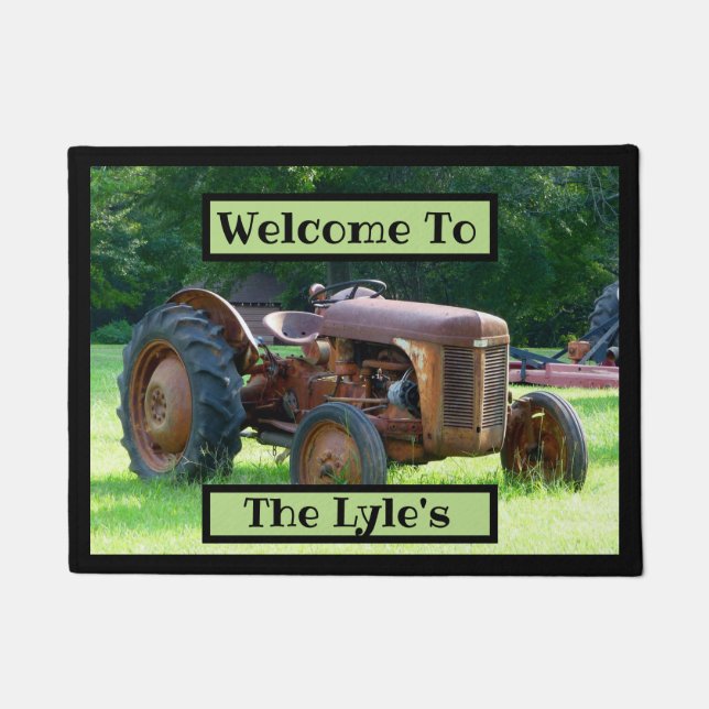 Rustic Tractor Door Mat (Front)