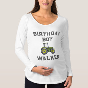 Rustic Tractor Farm Boy Birthday Boy Maternity T-Shirt