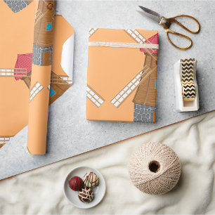 Rustic Traditional Wooden Windmill Wrapping Paper
