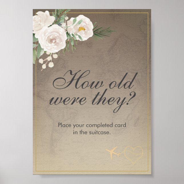 Rustic Travel Theme Bridal Shower Party  Poster (Front)