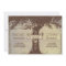 rustic tree and string lights wedding invitation