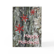 Rustic Tree Bark Holiday Greeting