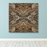 Rustic Tree Bark Photo Southwest Diamond Pattern