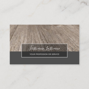 Rustic tree bark surface grey rectangle stripes bu business card