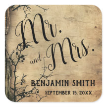 Rustic Tree Branch Vintage Brown Wedding Favour