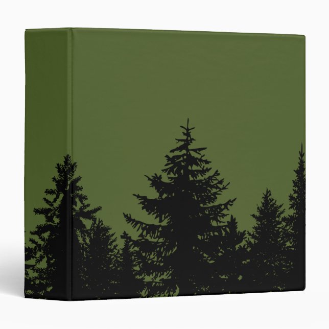 Rustic Tree Line Silhouette Binder (Front/Spine)