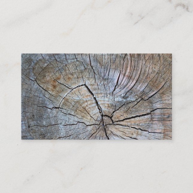 Rustic Tree ring pattern  Business Card (Front)