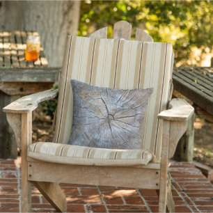 Rustic Tree ring pattern  Outdoor Pillow