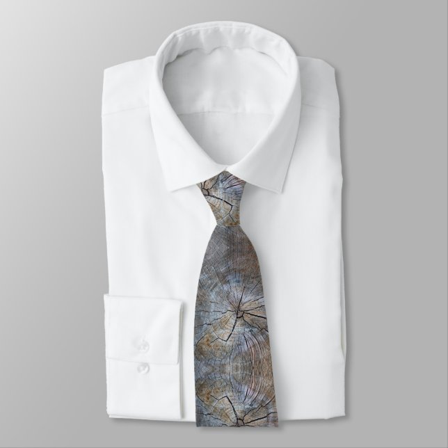 Rustic Tree ring pattern  Tie (Tied)