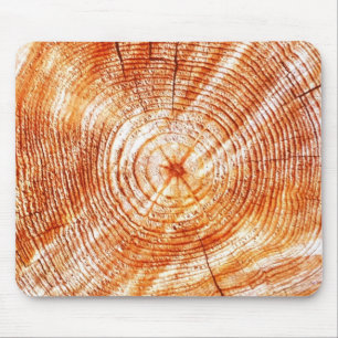 Rustic Tree Rings Wood Design Gifts Mouse Pad
