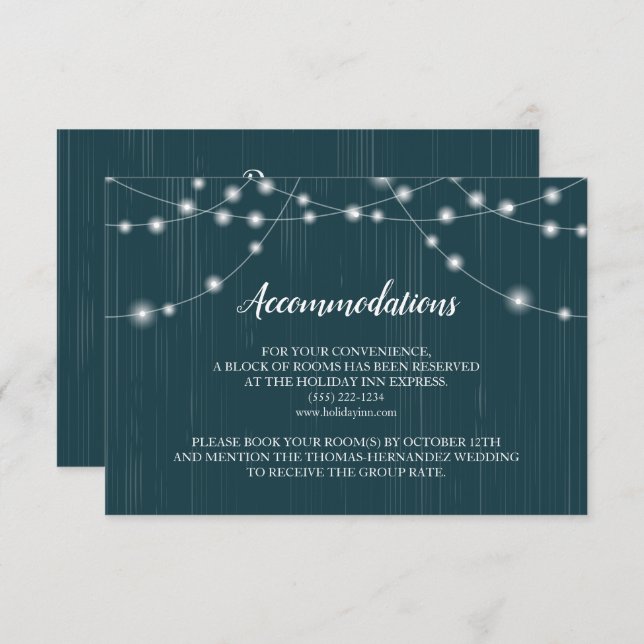 Rustic Tree Wedding Insert Invitation (Front/Back)