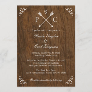 Rustic Tree Wedding Invitation