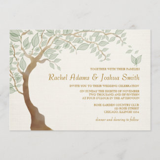Rustic Tree Wedding Invitation