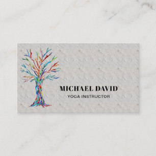Rustic Tree Yoga Instructor Business Card