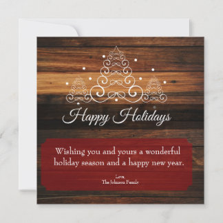Rustic Trees Holiday Card