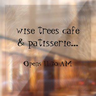 Rustic Trees Nature Removable Vinyl Window Cling