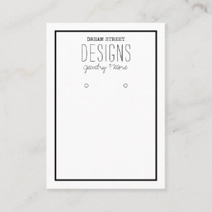 Rustic Trendy Earring Display Card