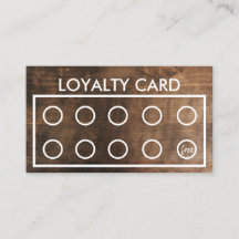 Rustic Trendy Loyalty Card
