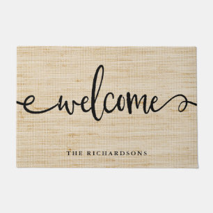 Rustic Trendy Typography   Welcome Doormat