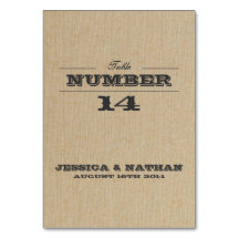 Rustic Trophy Grey Table Card