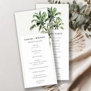 Rustic Tropical Beach Palm Trees Programme de mari