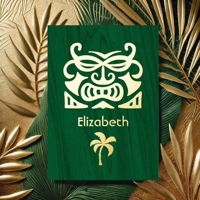 Rustic Tropical Bridal Shower (Rustic Tropical Bridal Shower Foil Invitation)